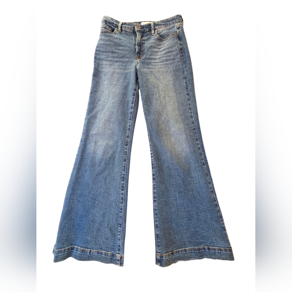 Jessica Simpson True Love Wide Leg Trouser Denim Blue Jeans Size 28